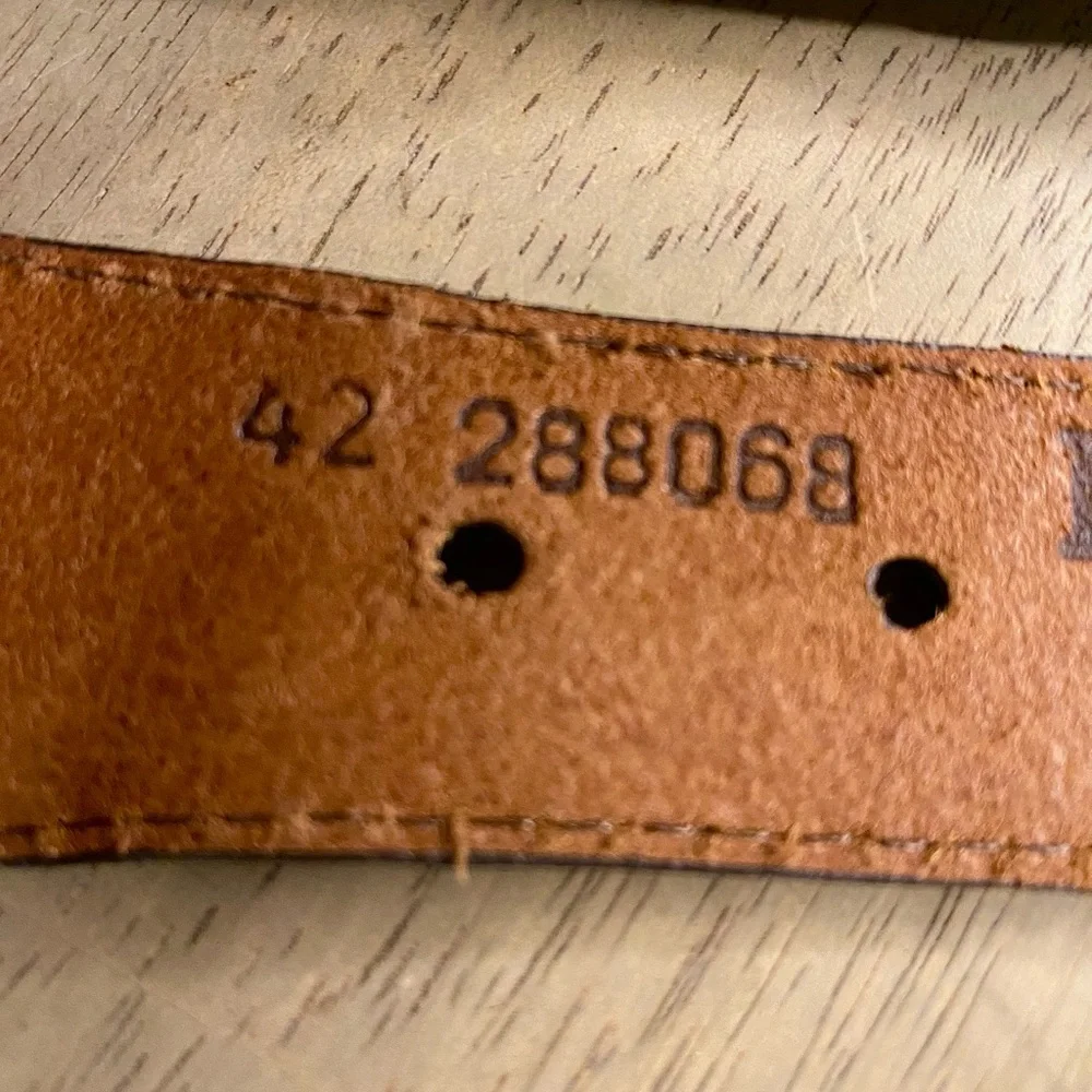 LL Bean Comfort Waist Belt‎ Men Black & Maroon Size 42